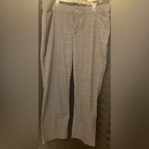 Vintage 90s Lee Riders Trouser Pants Women 18 Plus Gray Plaid High Rise stretch